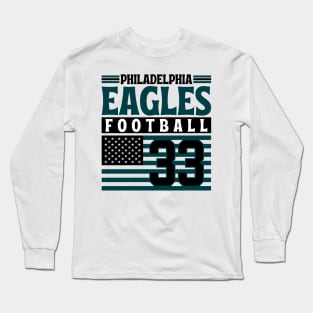 Philadelphia Eagles 1933 American Flag Football Long Sleeve T-Shirt